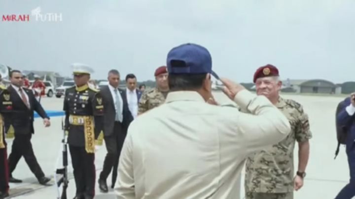 Prabowo Lepas Keberangkatan Raja Yordania Abdullah II dari Halim