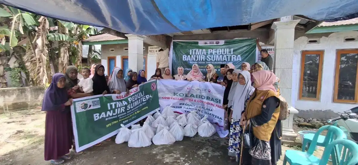ITMA Gandeng GOW Padang Salurkan Bantuan Korban Banjir Bandang