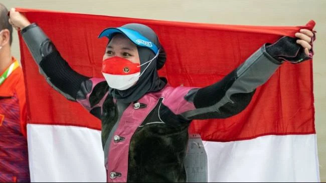 Indonesia dapat 2 medali emas dari menembak, semuanya dari nomor putri