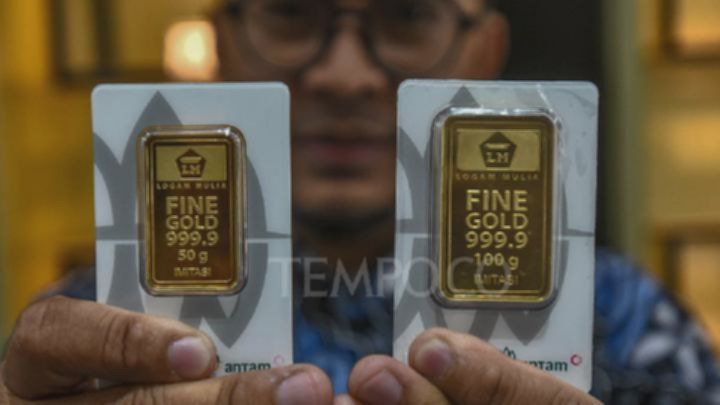 Harga emas Antam hari ini turun jadi Rp 2.483.000 per gram