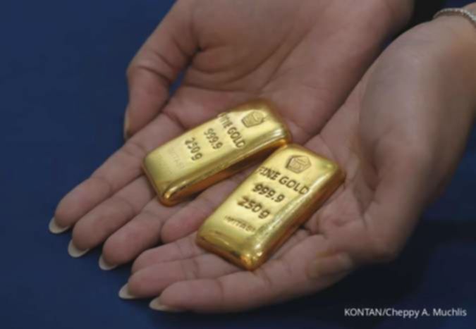 Harga Emas Antam Turun Rp50.000 Menjadi Rp2.769.000 per Gram