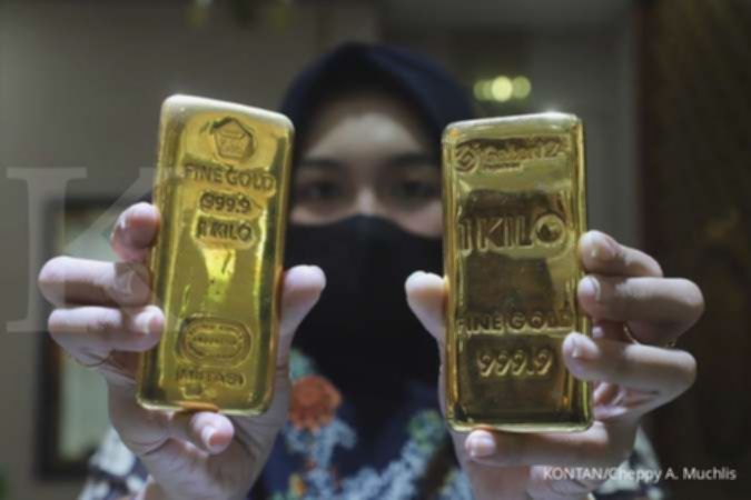 Harga Emas Antam Turun Rp31.000 Menjadi Rp2.754.000 Per Gram