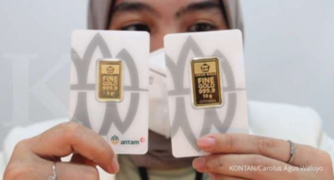 Harga Emas Antam Turun Rp25.000, Spread Capai Rp190.000 per Gram
