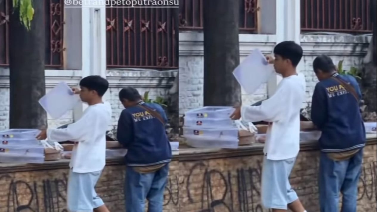 Betrand Peto Borong Donat, Bantu Pedagang dengan Hangat